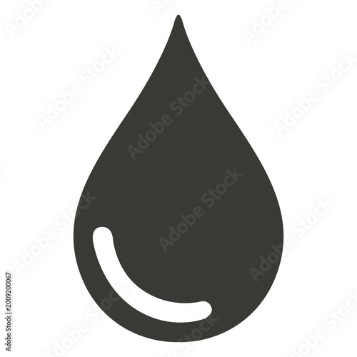 Canvastavla Waterdrop rounded glimpse down graphic