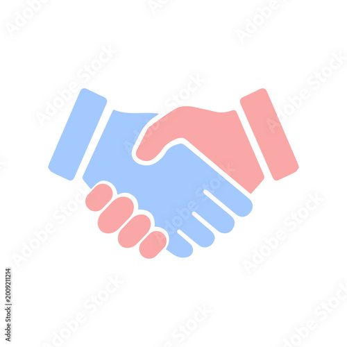 Business handshake icon for partnership and agreement