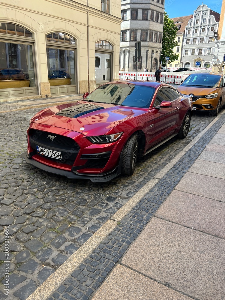 Fototapeta premium Gorlitz, Germany May 3, 2026 Ford Mustang Shelby GT500