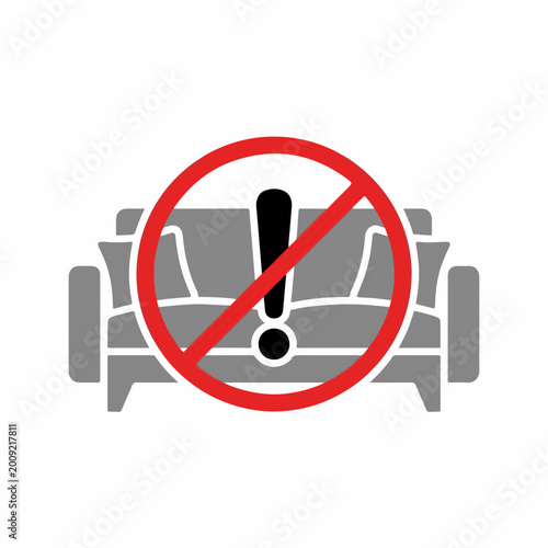 Pet hair allergy warning symbol illustration