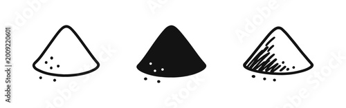Bilde på lerret Powder Pile Raw Material Construction Ingredient Icon