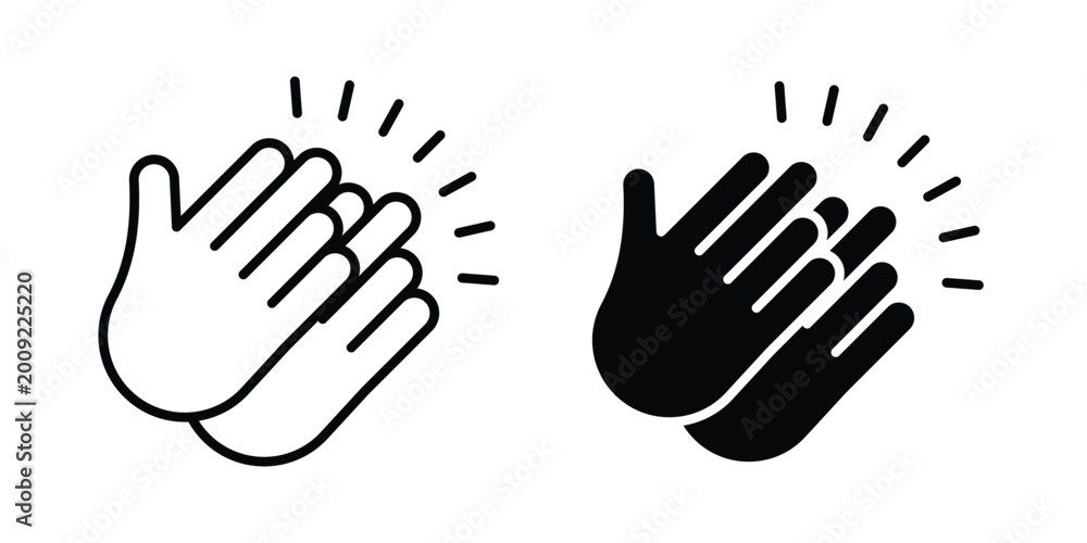 Fototapeta premium Clap icon vector illustration. Editable black icons. EPS 10