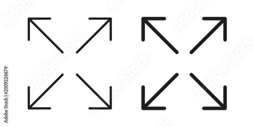 Bild auf Leinwand Expand icon vector illustration. Editable black icons. EPS 10