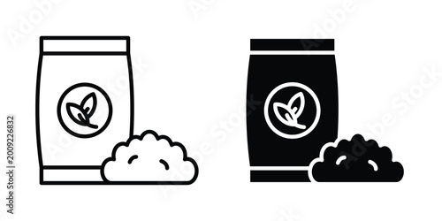 Tableau sur toile Fertilizer icon vector illustration. Editable black icons. EPS 10