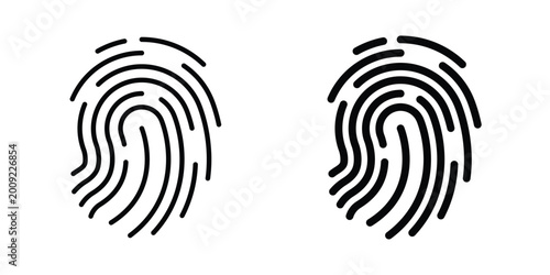 Finger print icon vector illustration. Editable black icons. EPS 10