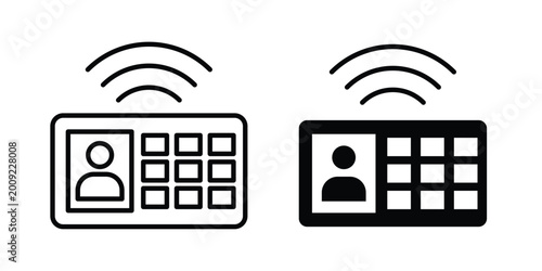 Foto Interphone icon vector illustration. Editable black icons. EPS 10