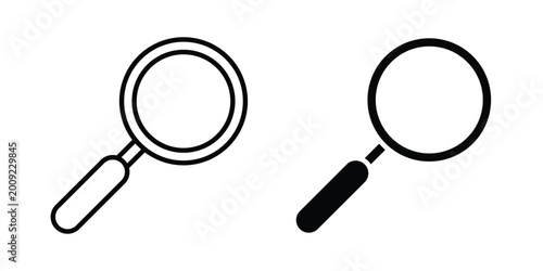 Loupe icon vector illustration. Editable black icons. EPS 10