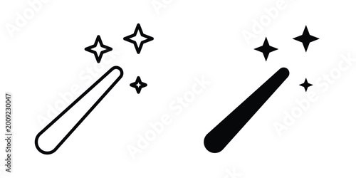 Foto Magic icon vector illustration. Editable black icons. EPS 10