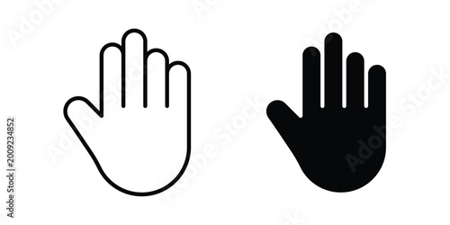 Εκτύπωση καμβά Stop icon vector illustration. Editable black icons. EPS 10