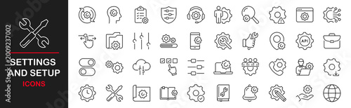 Photos Setting and setup icon set