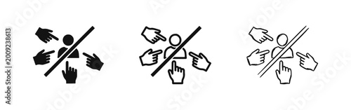 Canvastavla People Pointing Fingers at a Person with a Cross Sign - Exclusion and Social Rej