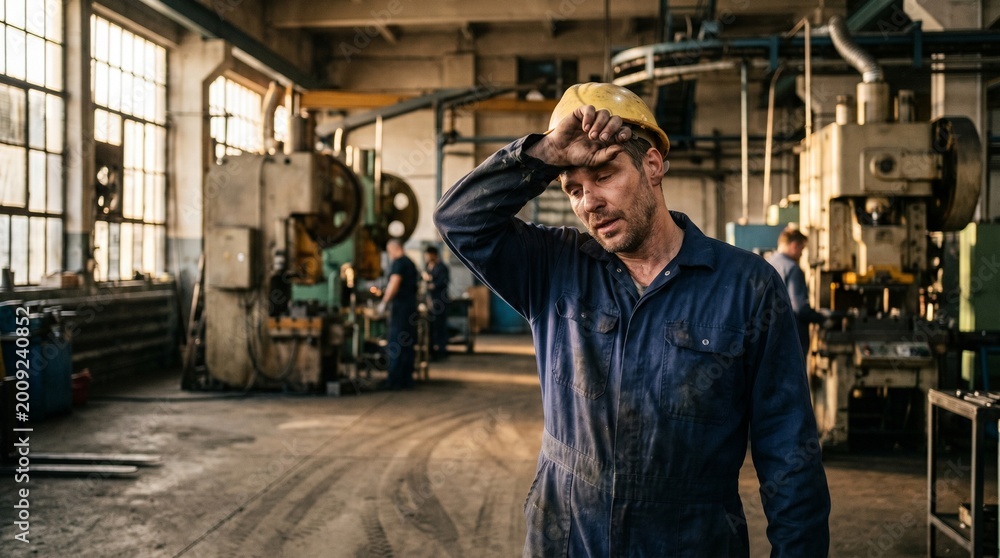 Fototapeta premium Industrial Worker in Factory