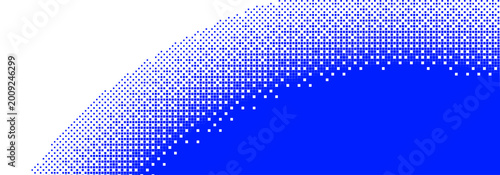 Pixel art blue and white dithered gradient. Synthwave retro-style gradient isolated on transparent background