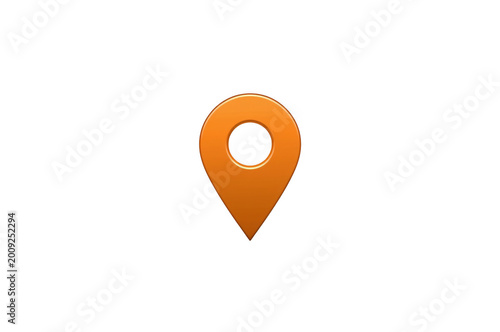 Free Download Orange 3d map pin finding location - GFXLoad