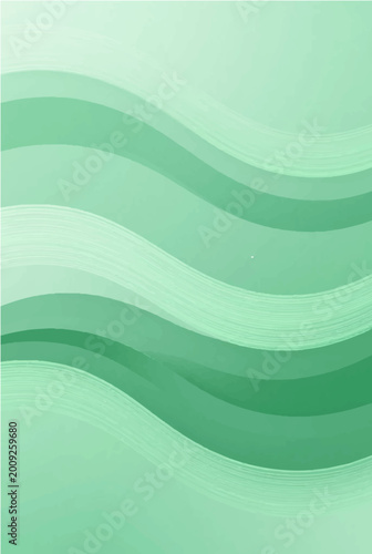 Photos An elegant abstract background of gracefully undulating waves in shades of soothing green, creating a sense of fluidity and calm