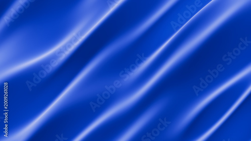 A view of blue waves created in 3D design showing details