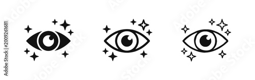 Foto Vision and Eye Care Icon Set - Sparkling Eye Symbols for Beauty and Health in Th