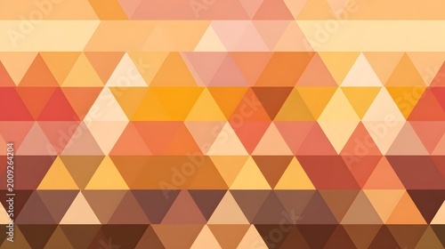 Geometric triangle pattern in warm autumn colors vector illustration high-quality professional