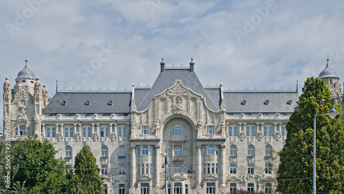 Ornate art nouveau architecture of Gresham palace , Budapest, Hungary
