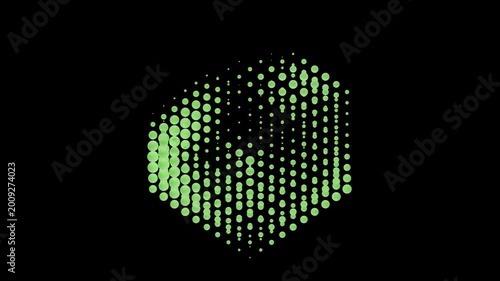 3D rendering of cubic shapes with lights and patterns