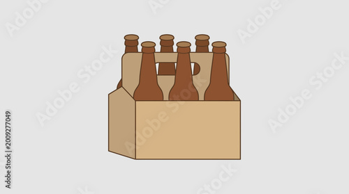 Canvastavla Six Pack Beer Bottles in Cardboard Carrier