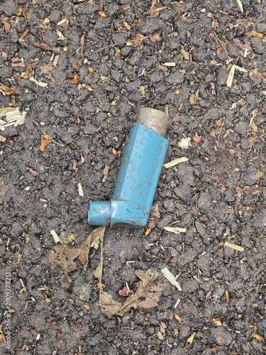 Keep Britain Tidy volunteer litter picking rubbish in UK park – environmental cleanup and community action