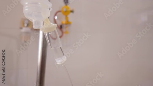Medical device in use in hospital setting during treatment session for patient care in a clinical environment