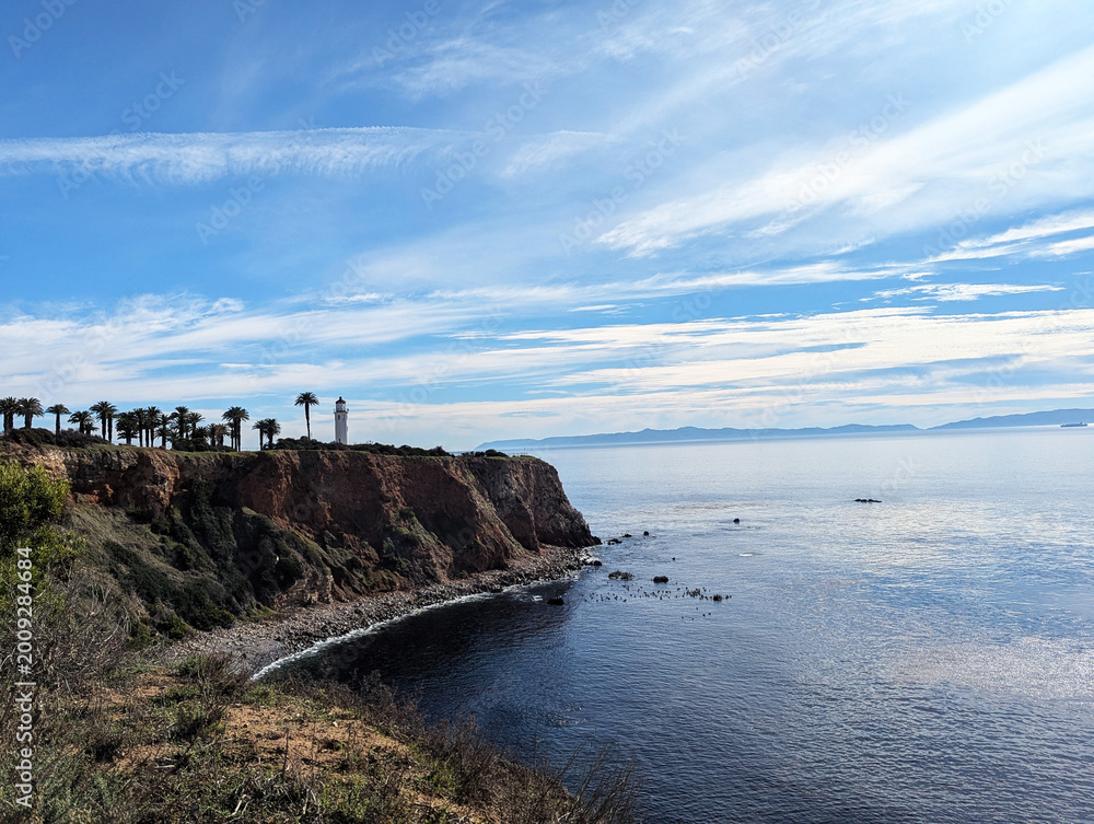 Fototapeta premium light house by the cliffs