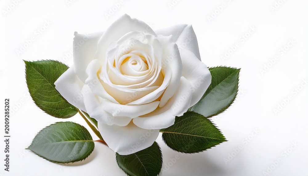 Fototapeta premium white rose flower isolated on a white background empty blank background