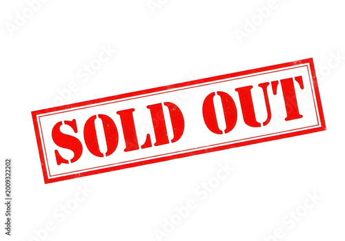 Red sold out stamp isolated on transparent background , png