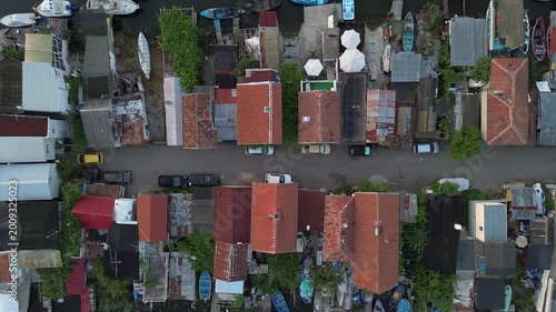 Fishing Village in Bulgaria shot from a drone in Aerial View