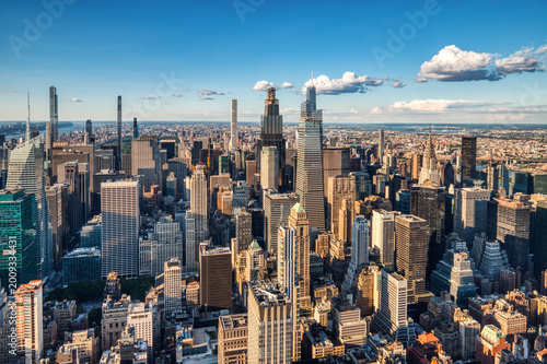 New York City Midtown Skyline Aerial View during a Sunny Day, New York