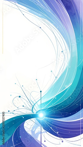 中央のノードから広がる情報のエネルギーとネットワーク / Energy of information and network spreading from central node (Generative AI)