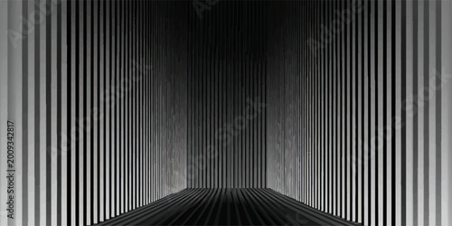 Foto abstract interior with repeating vertical lines, creating a sense of depth and geometric intrigue, suitable for minimalist designs and architectural themes