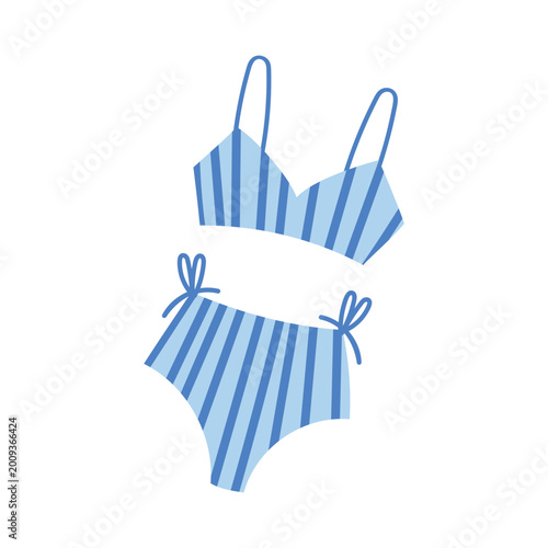Valokuva Striped swimsuit