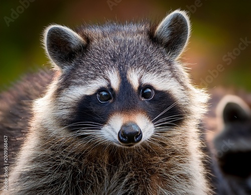 raccoon procyon lotor close up