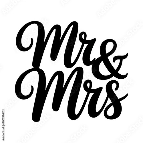 Elegant Rustic Wedding Typography: Personalized Mr and Mrs Signs with Beautiful Handwritten Calligraphy for a Chic Celebration of Love