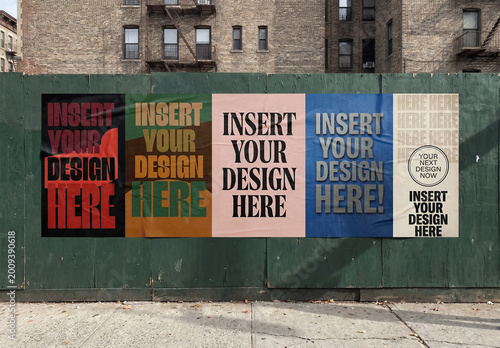 Wheatpaste Flyposter Posters Mockup