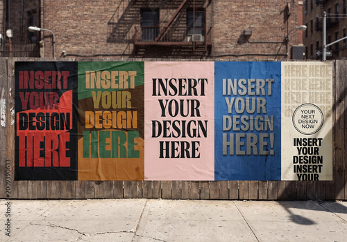 Wheatpaste Flyposter Posters Mockup