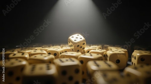 Golden Dice Under Spotlight for Risk and Chance Concepts
