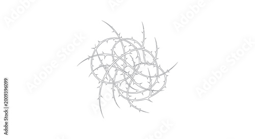 Tableau sur toile Abstract Thorny Vine Swirl