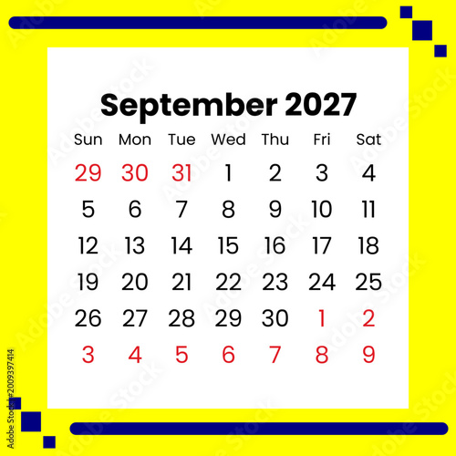 Calendar September 2027