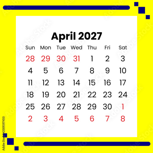 Calendar April 2027