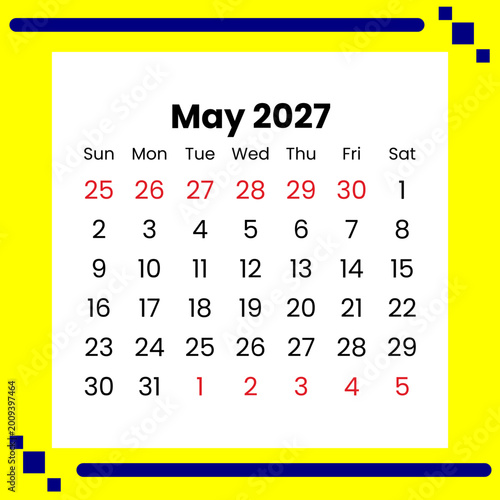 Calendar May 2027