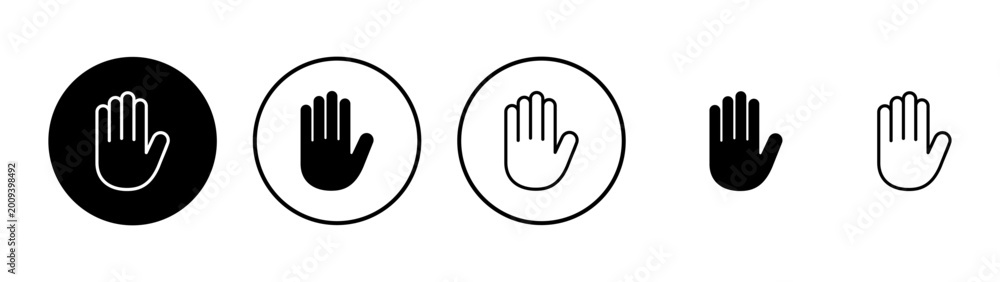 Obraz premium Hand icon vector. hand sign and symbol. palm