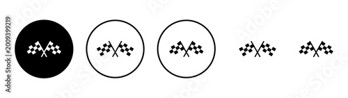 Racing flag icon vector. race flag sign and symbol.Checkered racing flag icon