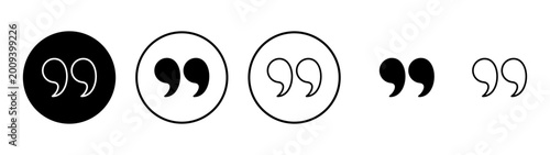 Quote icon vector. Quotation mark sign and symbol