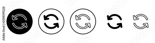 Refresh icon vector. Reload sign and symbol. Update icon.