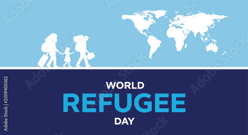 Bild auf Leinwand World Refugee Day Concept