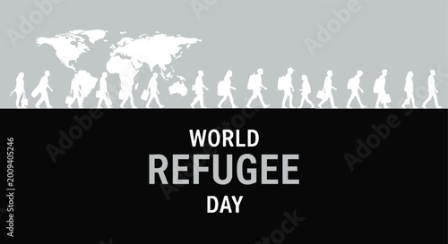 Bild auf Leinwand World Refugee Day Concept